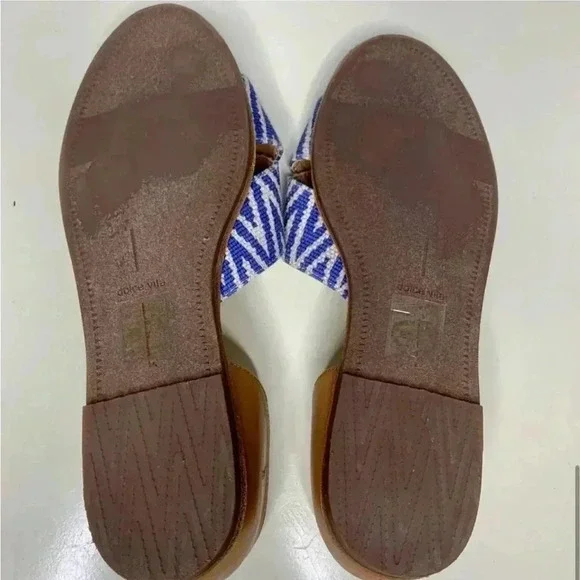 Dolce Vita Blue and White Women's Sandals - Picture 5 of 6